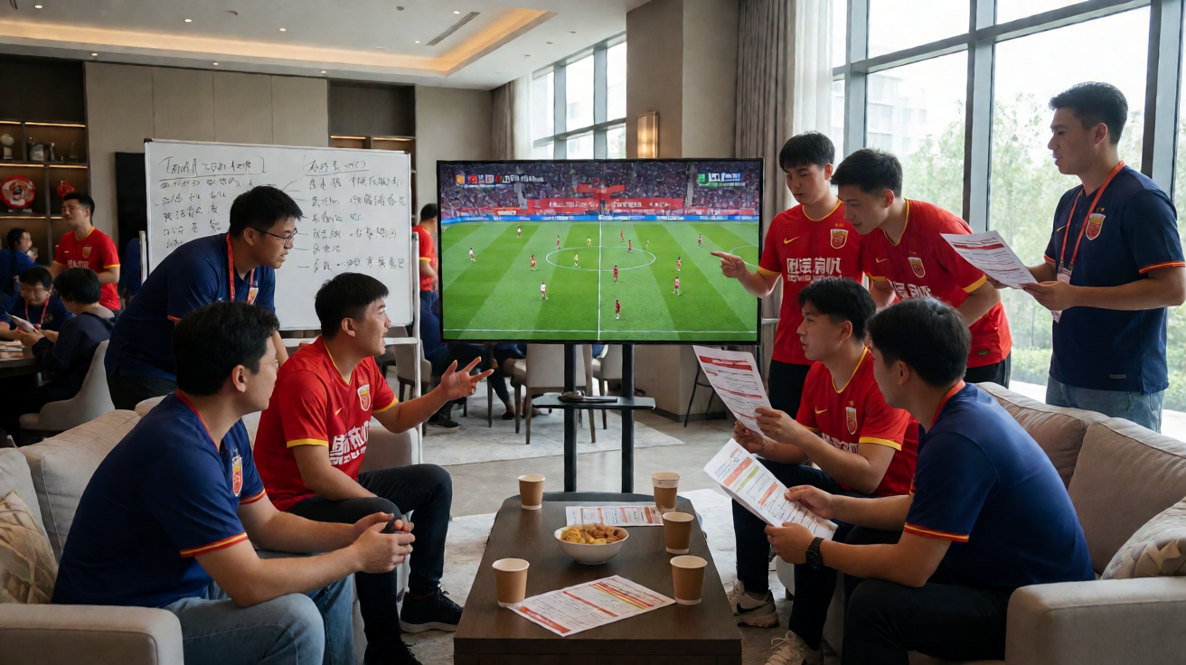 球迷社区互动界面，展示热门话题讨论和赛事竞猜活动